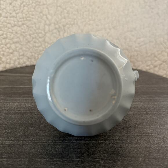 Vintage MCM Metlox Poppytrail Vernon True Blue Creamer Speckled Made In USA - Picture 4 of 7